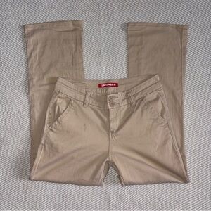 Union Bay Women’s Tan Khaki Lowrise Bootcut Chino Pants Sz 3 Petite
